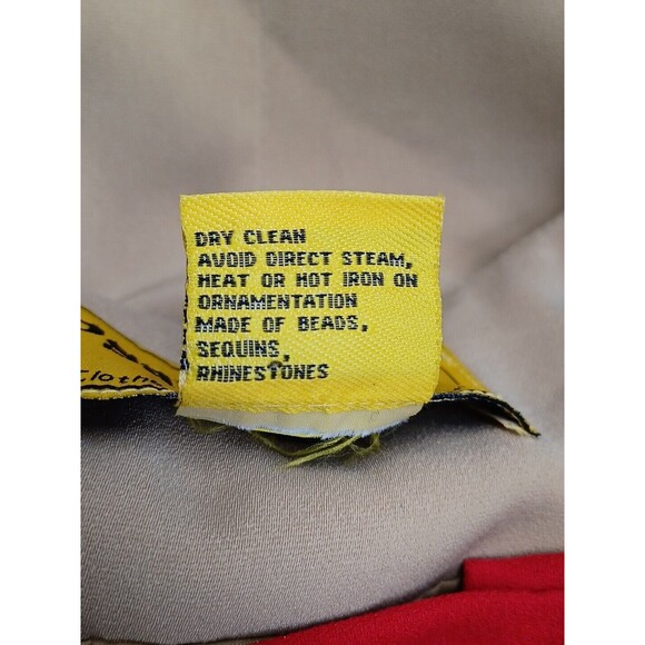 Psalm CIV / Jacqueline Ferrar jacket suit set beige red skirt blazer Sz 16 - Picture 12 of 12